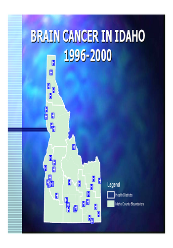 Brain Cancer In Idaho 1996-2000